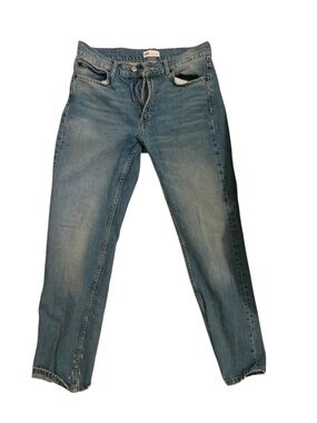 Zara Medium Wash Straight Leg Jeans